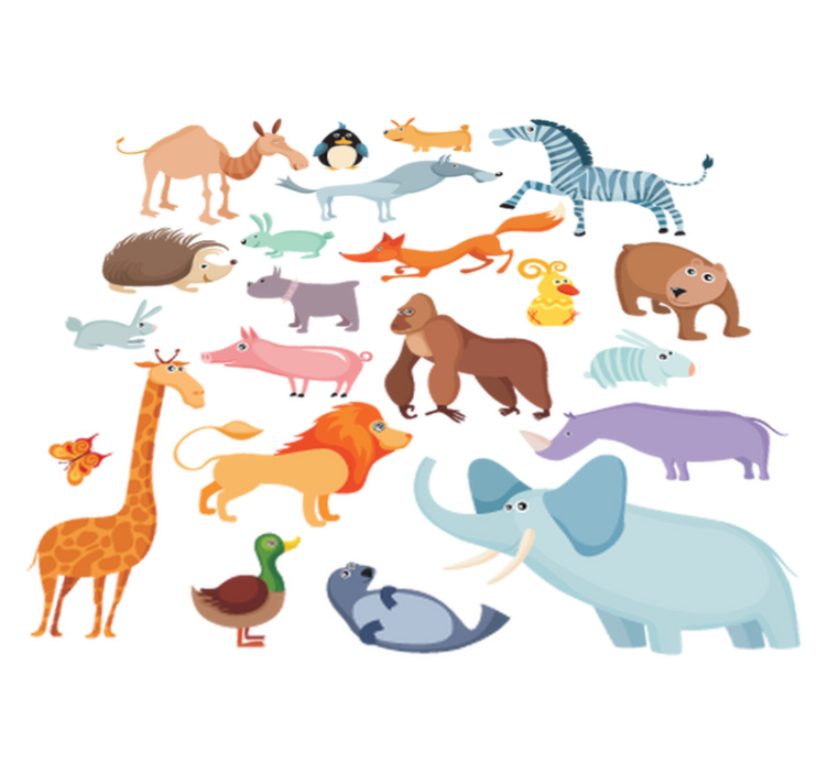 Tapis vinyle pour enfants fiers animaux sauvages - TenStickers
