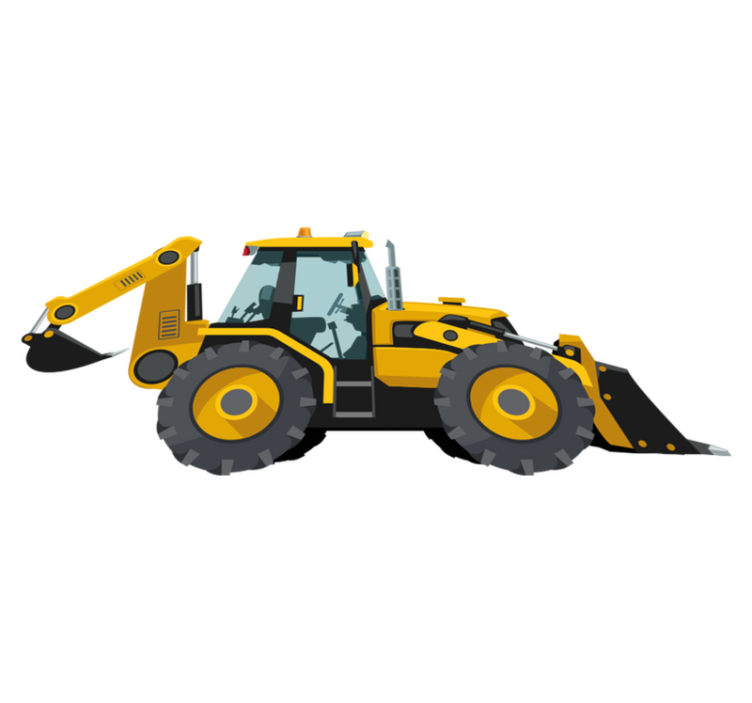Tapis vinyle pour enfants tracteur réaliste - TenStickers