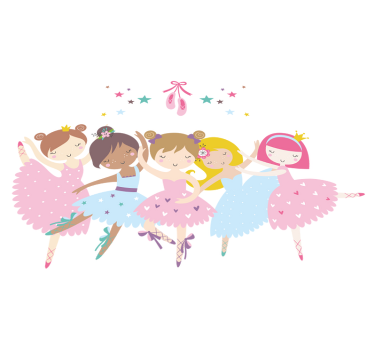 Tapis vinyle pour enfants illustration colorée ballet - TenStickers