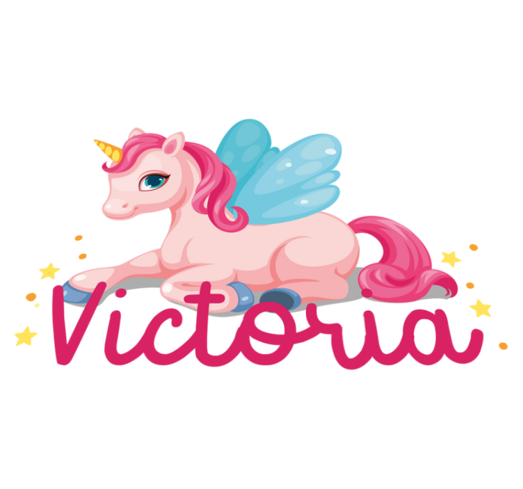 Tapis vinyle pour enfants licorne rose amusante - TenStickers