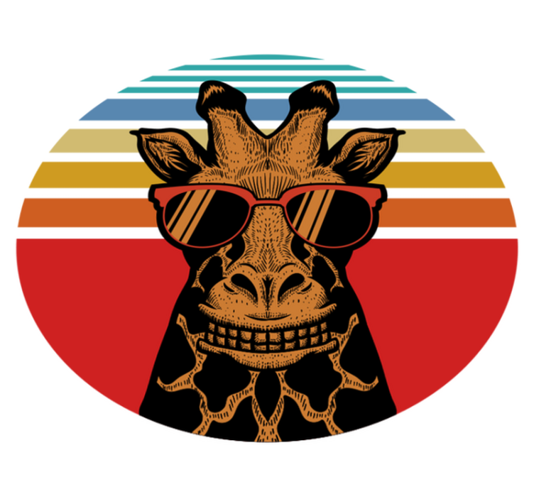 Tapis vinyle chambre girafe hipster - TenStickers