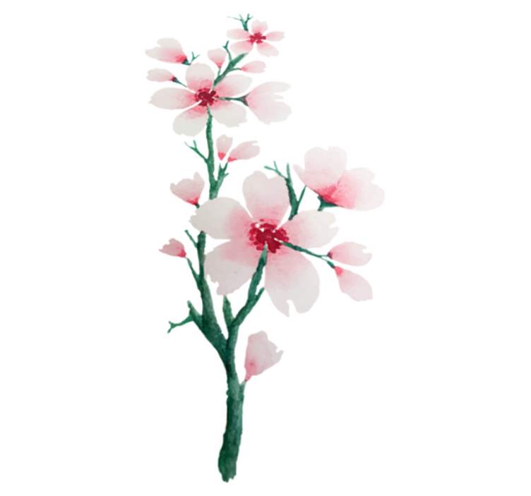 Tapis vinyle chambre design de jolis fleurs blanches - TenStickers