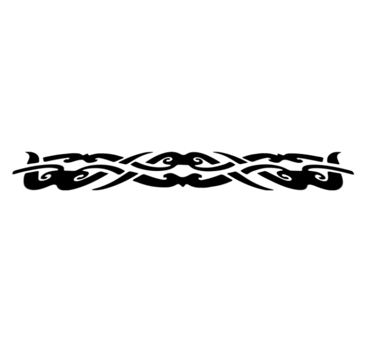 Tapis vinyle chambre design tribal monochrome - TenStickers