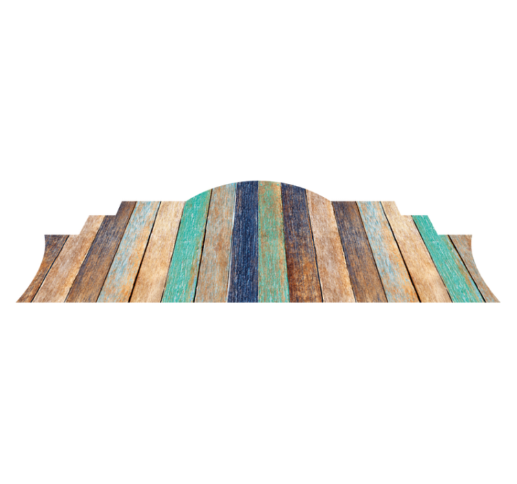 Tapis vinyle chambre motif lattes de bois marron - TenStickers