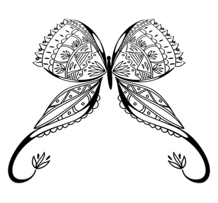 Tapis vinyle chambre papillon gracieux - TenStickers