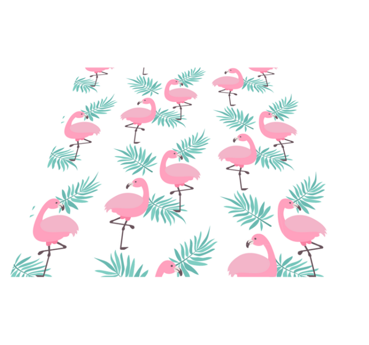 Tapis vinyle chambre motif flamenco tropical - TenStickers