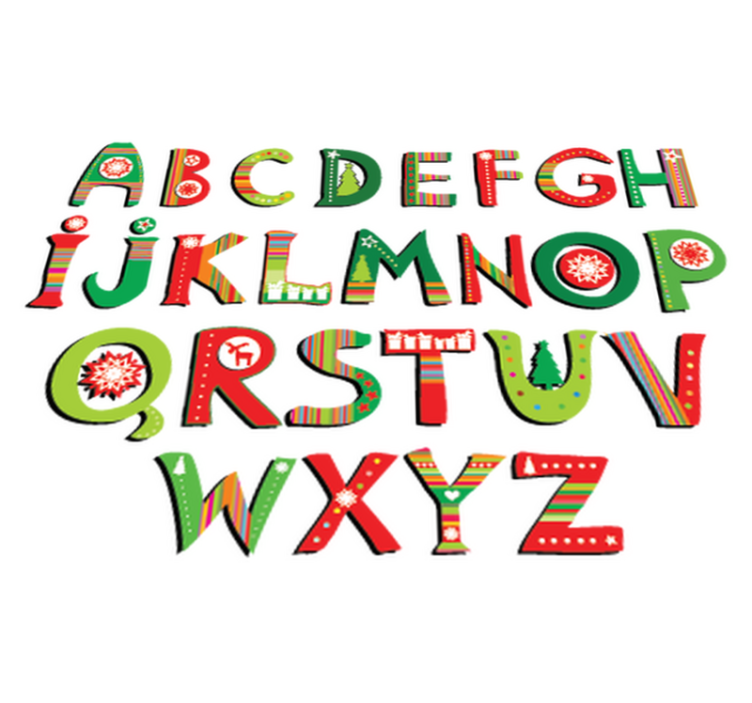 Tapis vinyle pour enfants alphabet vert et rouge - TenStickers