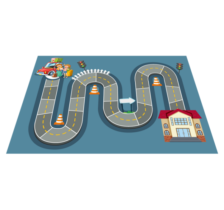 Tapis vinyle jeux route de jeu de société - TenStickers