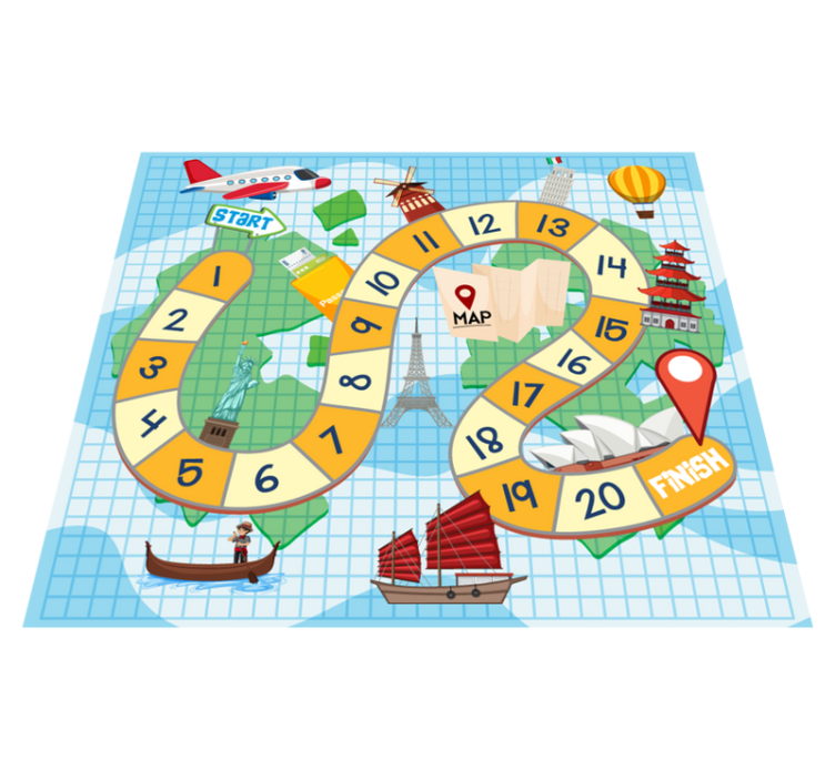 Tapis vinyle jeux carte de jeu de société - TenStickers