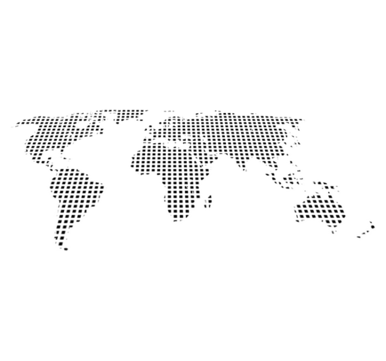 Tapis vinyle carte du monde décoratif carré - TenStickers