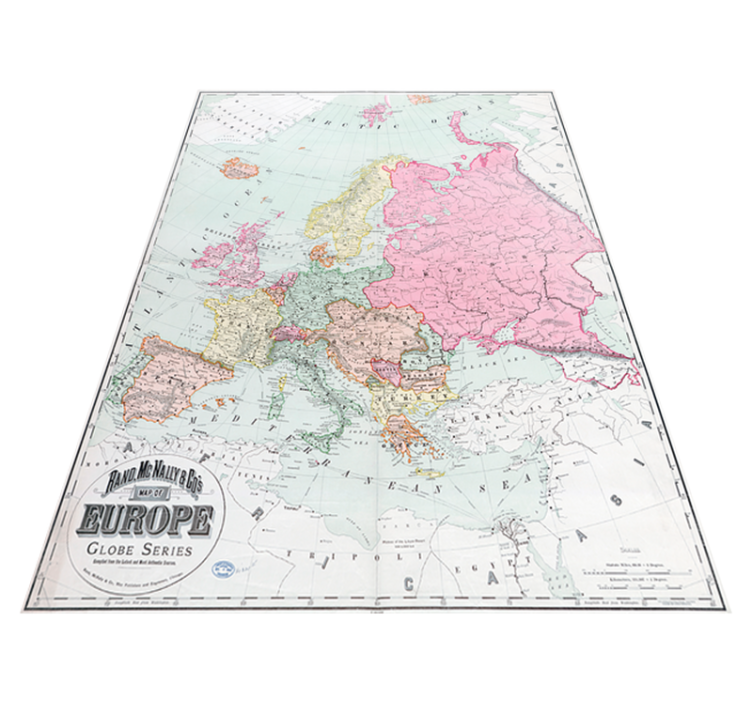 Tapis vinyle carte du monde europe 1900 - TenStickers