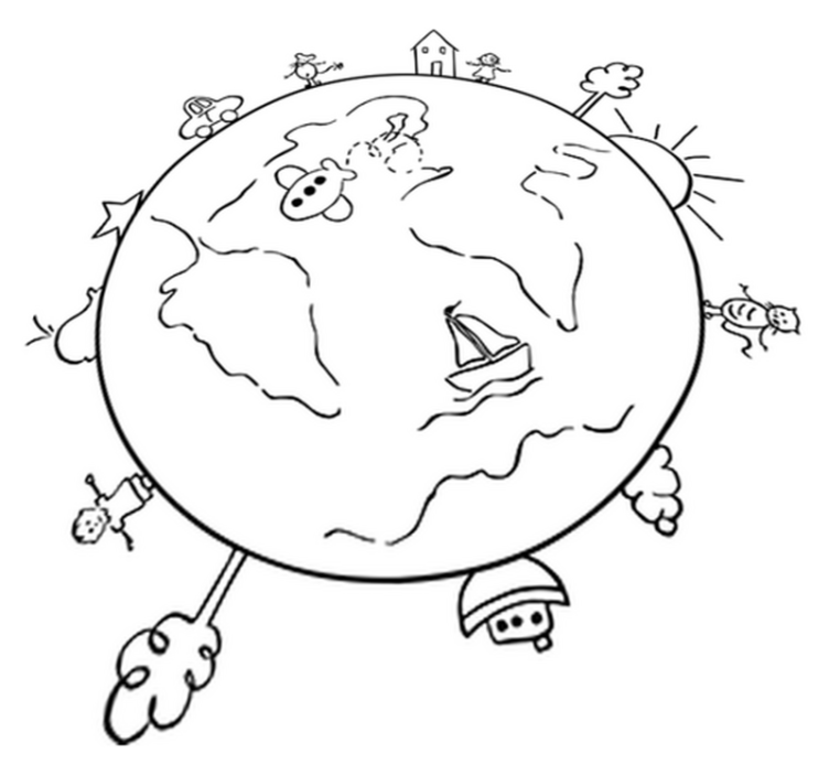 Tapis vinyle pour enfants décoratif globe voyage - TenStickers