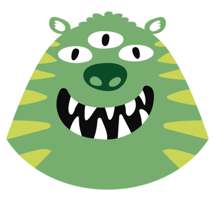 Tapis vinyle pour enfants monstre heureux - TenStickers