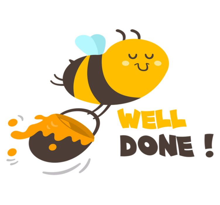 Tapis vinyle pour enfants abeille occupée bien fait - TenStickers