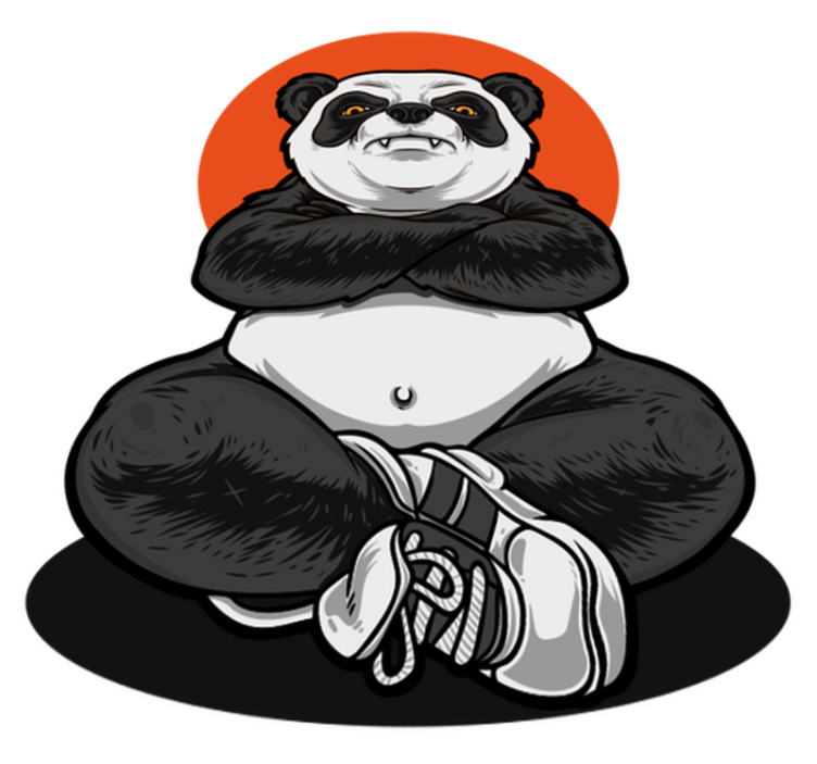 Tapis vinyle pour enfants panda voyou - TenStickers