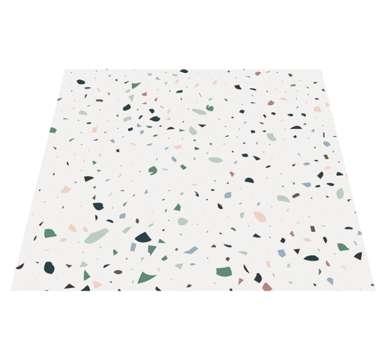 Tapis vinyle salle de bain terrazo blanc - TenStickers
