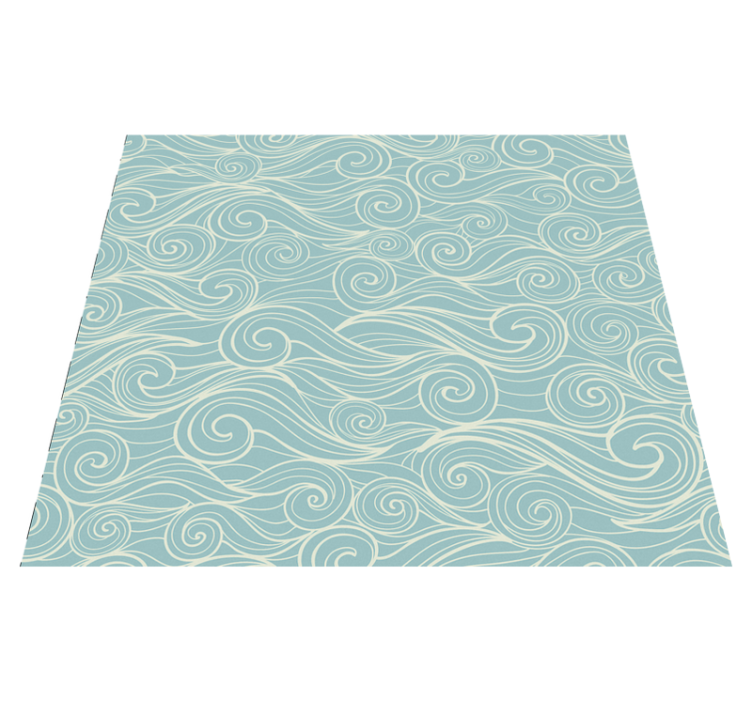 Tapis vinyle salle de bain océan avec vagues - TenStickers
