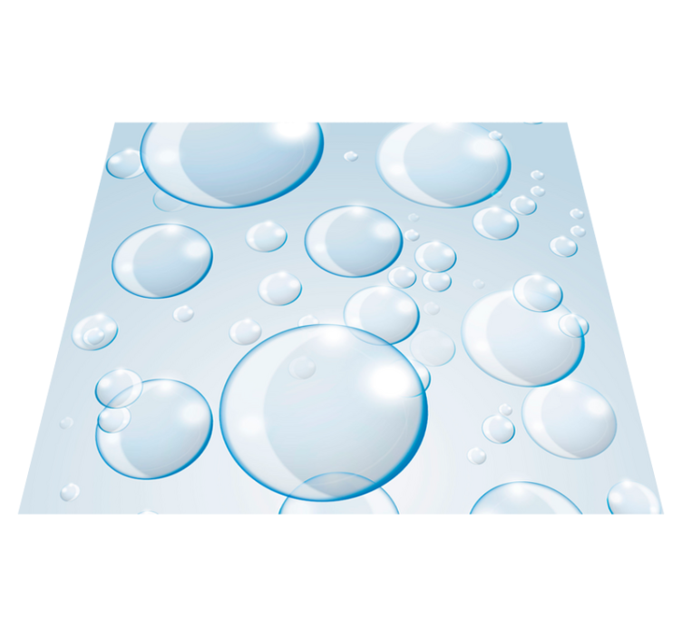 Tapis vinyle salle de bain motif bulles sphériques - TenStickers