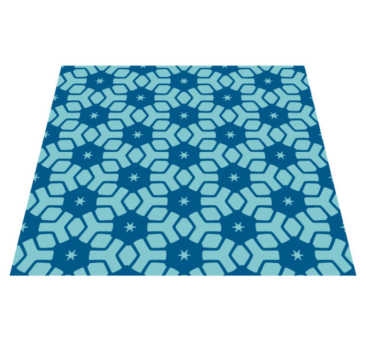 Tapis vinyle salle de bain papier peint carreaux bleus - TenStickers