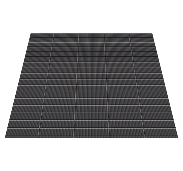 Tapis vinyle salle de bain carrelage 3d noir - TenStickers