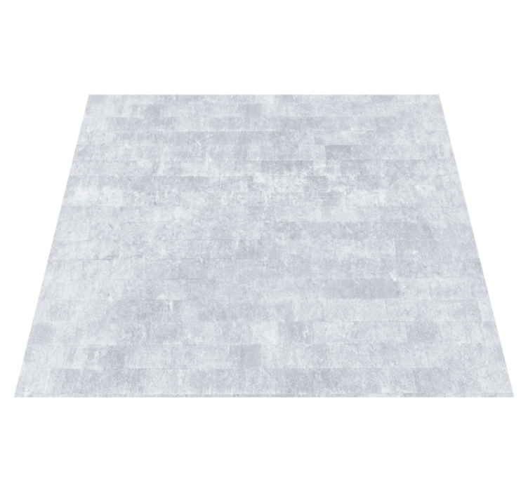 Tapis vinyle salle de bain motif brique grise usée - TenStickers