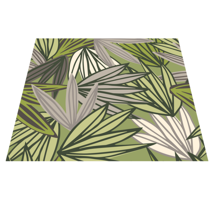 Tapis vinyle salle de bain jungle avec arbres sans fruits - TenStickers