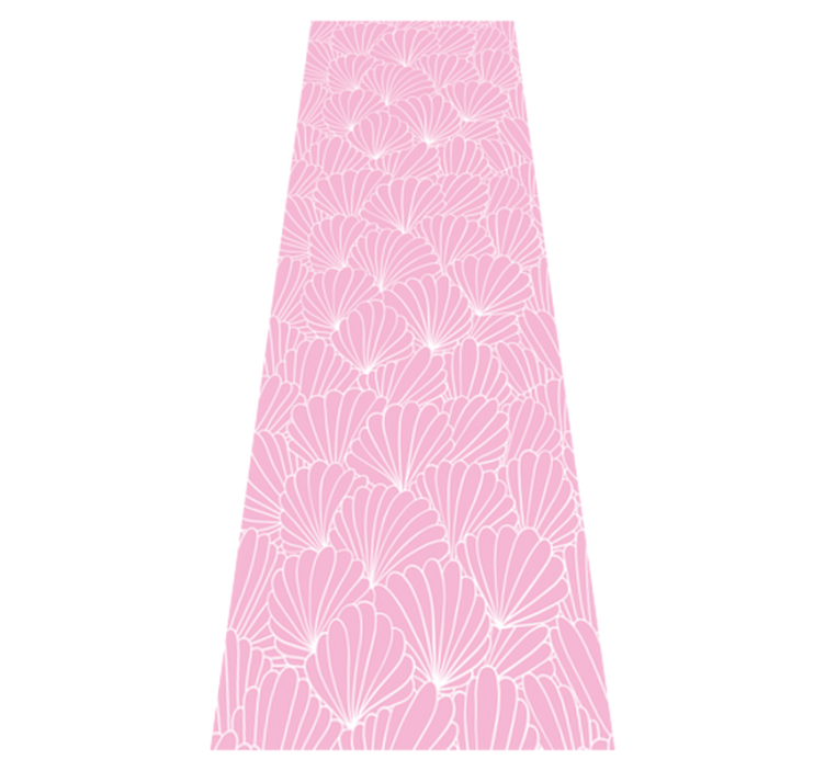 Tapis vinyle salle de bain coquillages roses kawaii - TenStickers