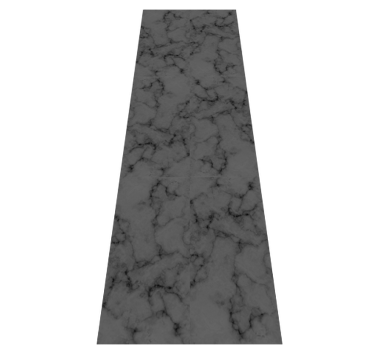 Tapis vinyle salle de bain marbre noir texturé - TenStickers