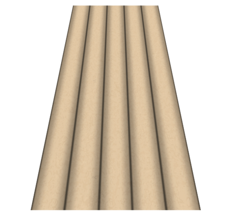 Tapis vinyle salle de bain motif tubes marron minimaliste - TenStickers