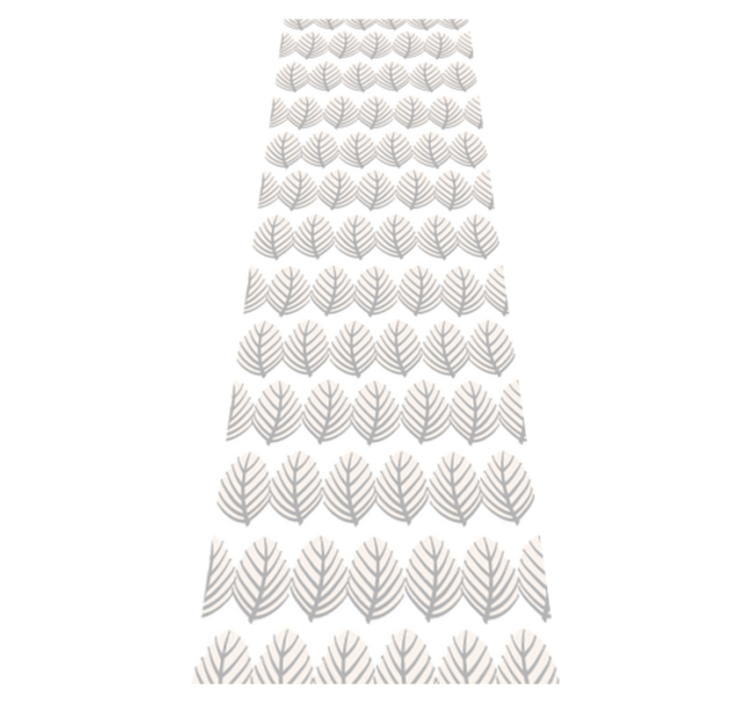 Tapis vinyle salle de bain motif feuilles grises - TenStickers