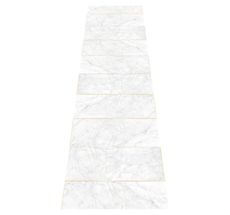 Tapis vinyle salle de bain marbre or tons gris - TenStickers