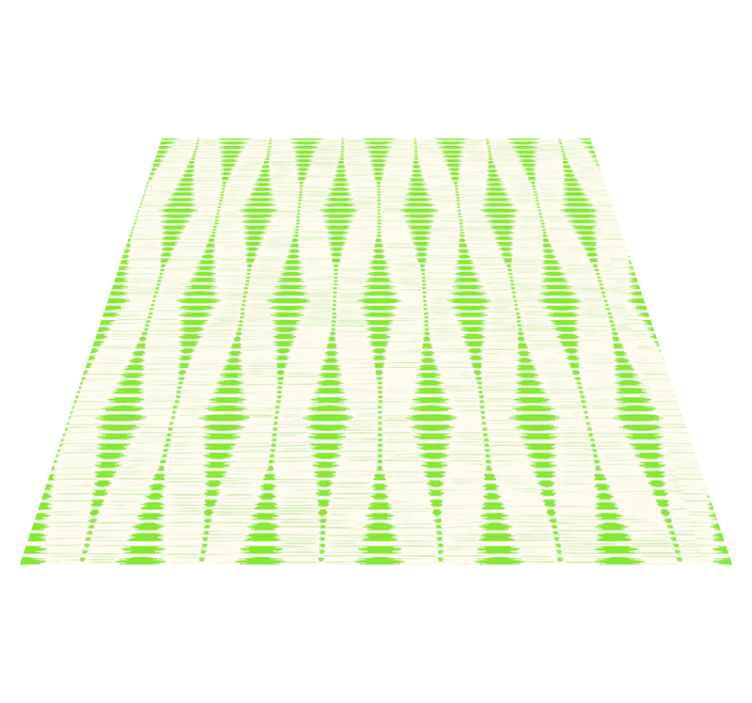 Tapis vinyle géométrique ikat vert rabaul - TenStickers
