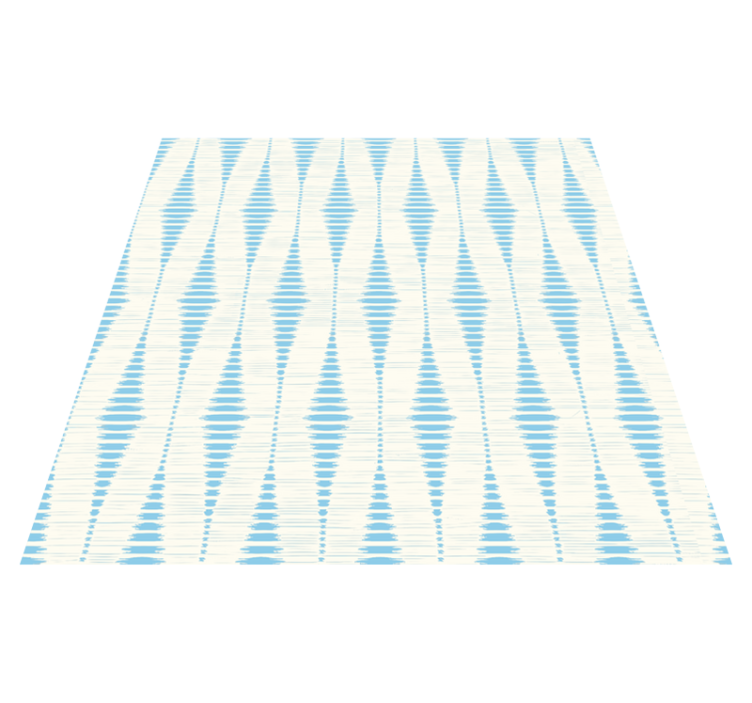 Tapis vinyle géométrique bleu clair ikat - TenStickers