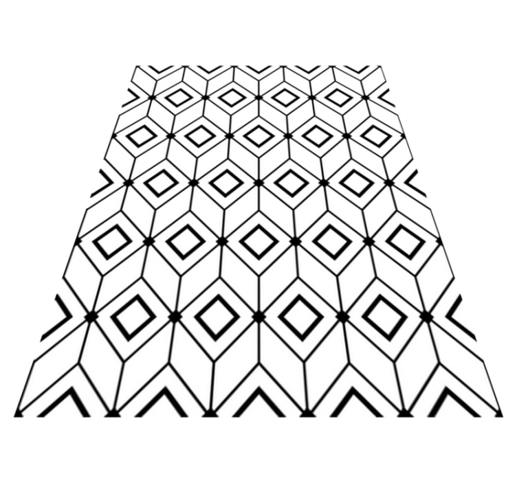 Tapis vinyle géométrique éléments diamants modernes - TenStickers