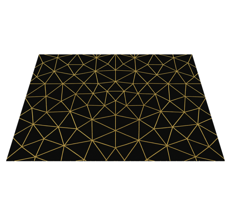 Tapis vinyle géométrique toile géométrique or nuit - TenStickers