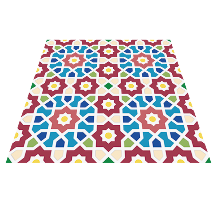 Tapis vinyle salle de bain carreaux hydraulique arabe - TenStickers