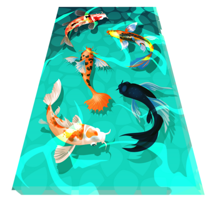 Tapis vinyle salle de bain koi douche - TenStickers