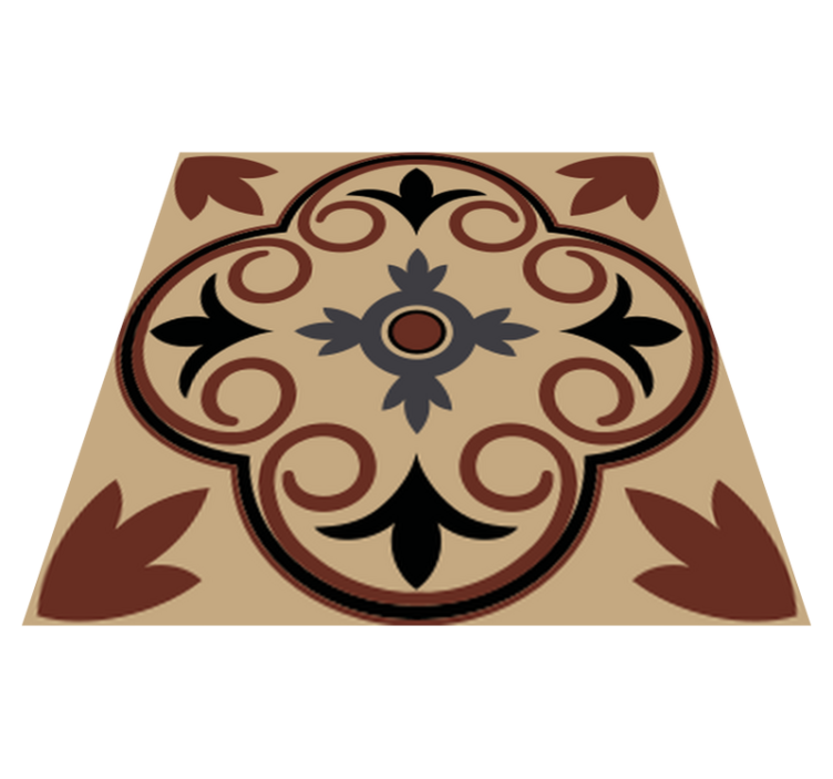 Tapis vinyle salle de bain motif ciment vintage hydraulique - TenStickers