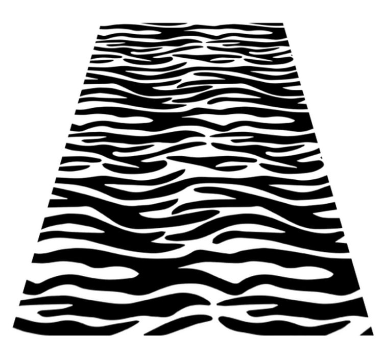 Tapis vinyle salle de bain imprimé zèbre douche - TenStickers