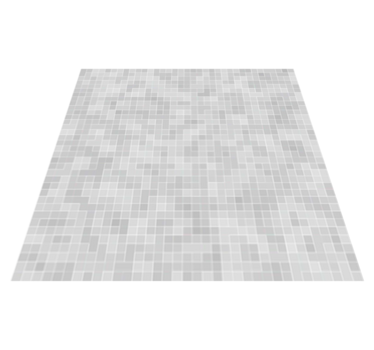 Tapis vinyle salle de bain mosaïque carrelage gris blanc - TenStickers