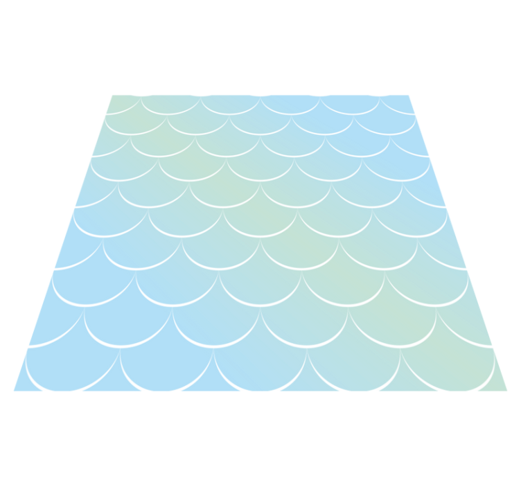 Tapis vinyle salle de bain motif écailles pastel - TenStickers