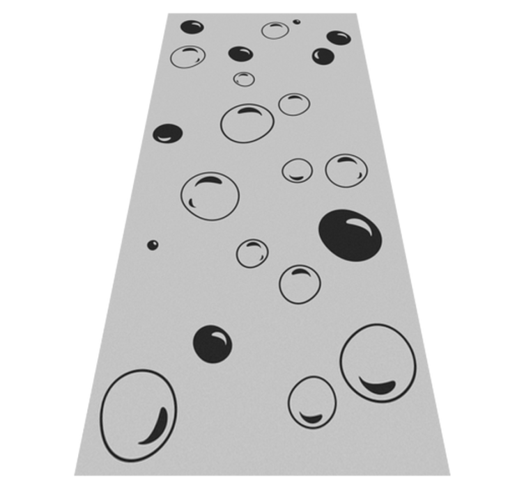 Tapis vinyle salle de bain bulles imprimées translucides - TenStickers