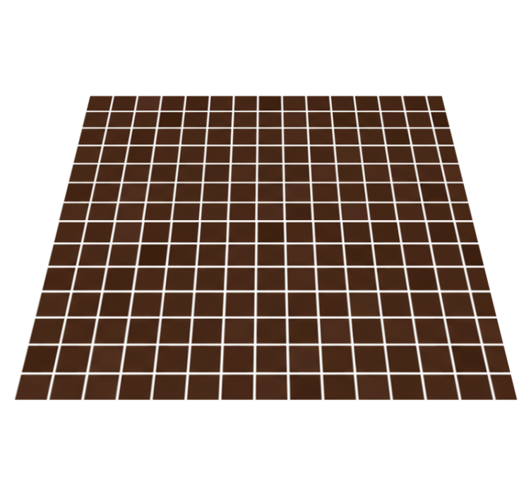 Tapis vinyle salle de bain mosaïques chocolat mini - TenStickers