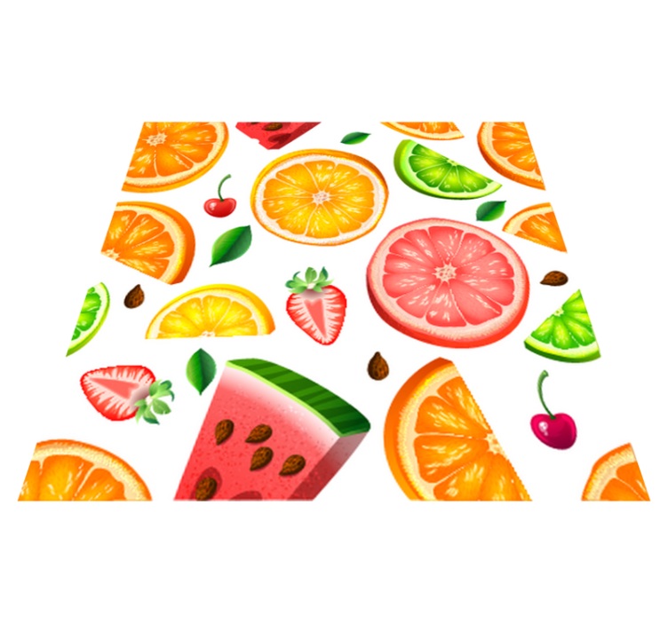 Tapis vinyle cuisine frise de fruits - TenStickers