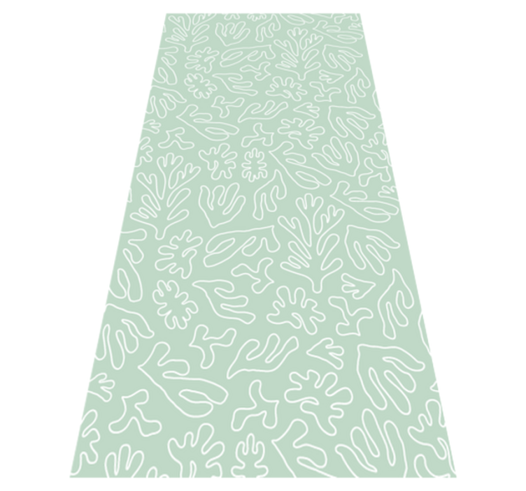 Tapis vinyle cuisine algue verte pensée - TenStickers