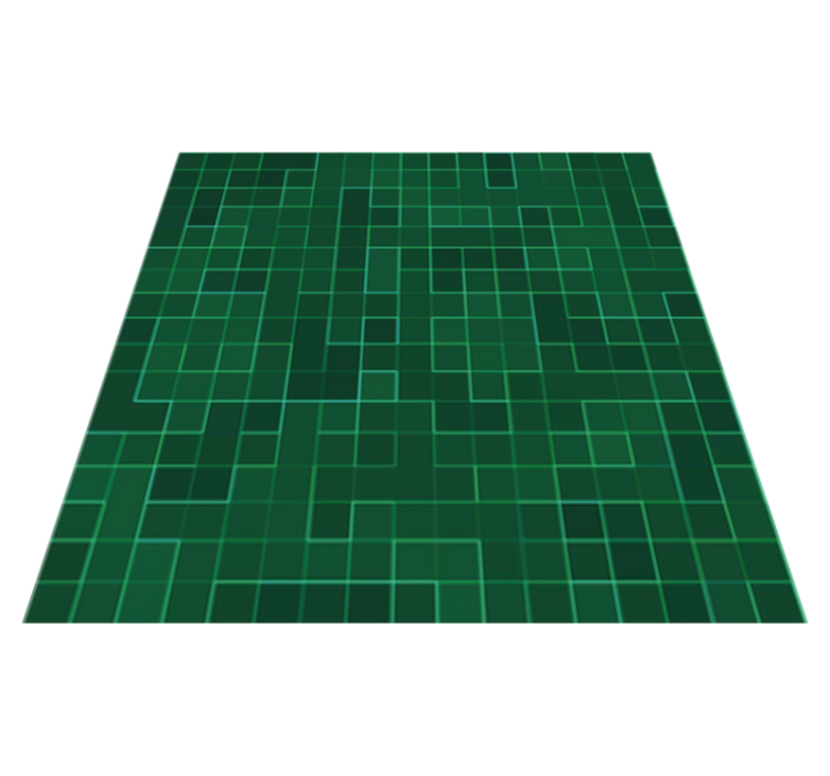 Tapis vinyle cuisine mosaïque verte abstraite - TenStickers