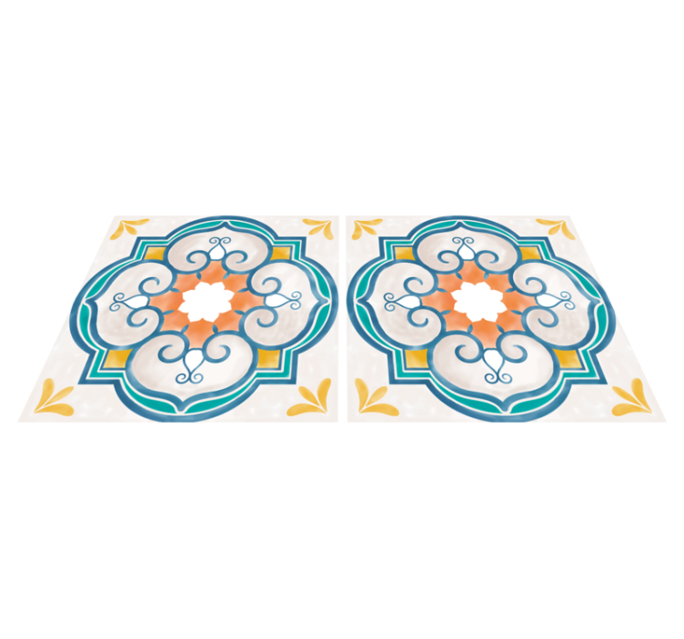 Tapis vinyle cuisine motifs similaires en ciment - TenStickers