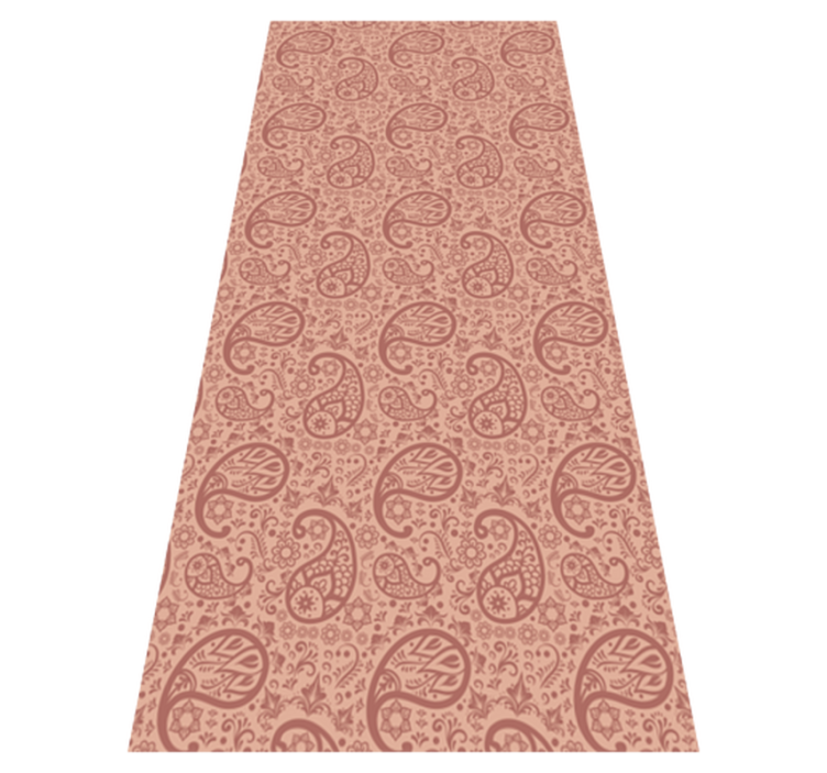 Tapis vinyle cuisine motif paisley - TenStickers