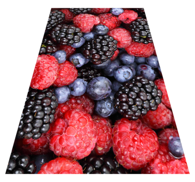 Tapis vinyle cuisine myrtilles décoratif - TenStickers