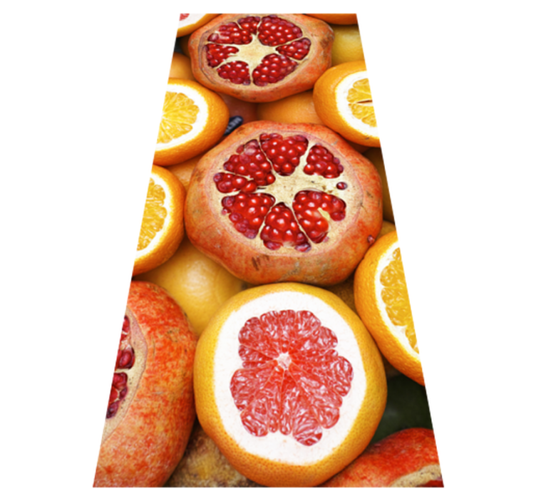 Tapis vinyle cuisine fruits tranchés - TenStickers